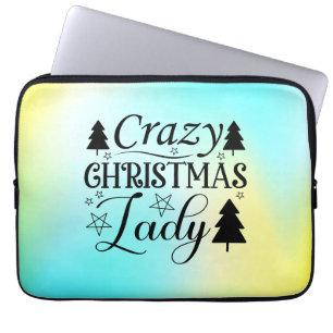 Crazy Christmas Lady-45322 Laptopschutzhülle