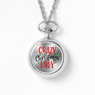 Crazy Christmas Lady-84654 Armbanduhr