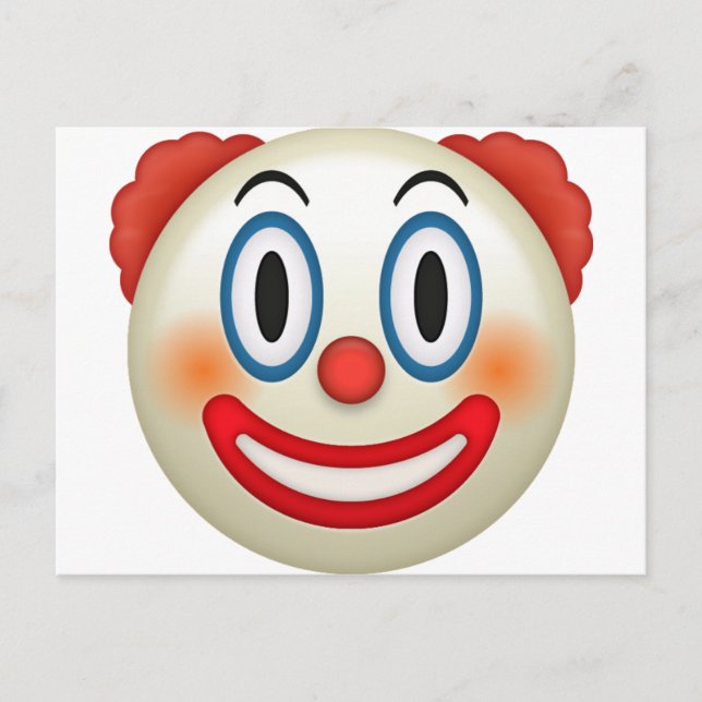 Crazy Clown Emoji Postkarte (Vorderseite)