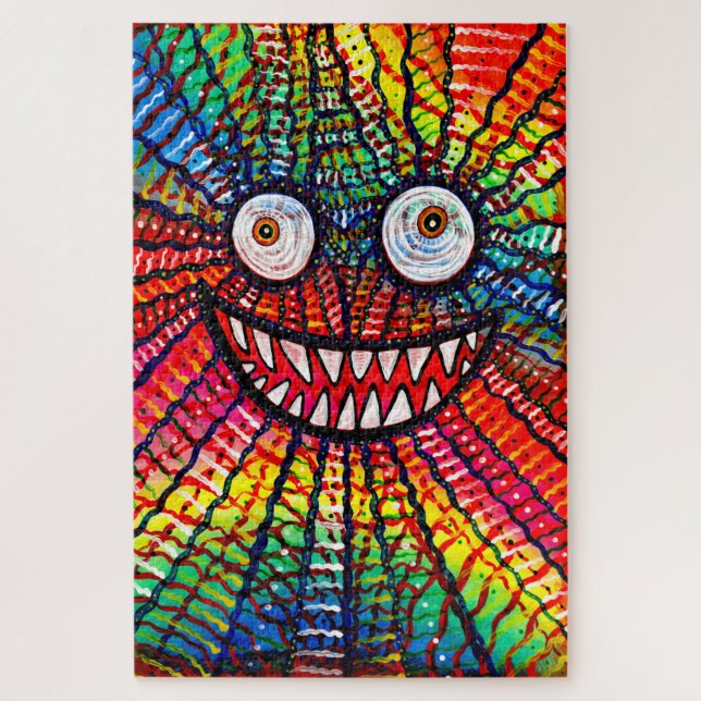 Crazy Colorful Monster Lächeln (Vertikal)