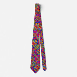 Crazy Colorful Psychedelic Hologram Llama Pattern Krawatte