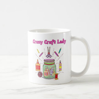 Crazy Craft Lady Tasse, Coffeemug für sie, Geschen Kaffeetasse