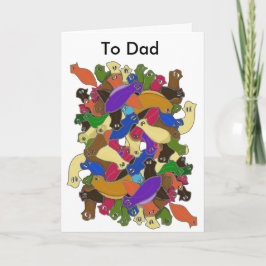 Crazy Cross Mit Augen Planarianwürmer Feiertagskarte