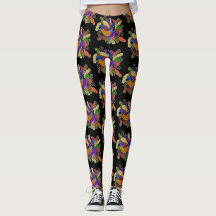 Crazy Cross Mit Augen Planarischer Wurm überall Leggings