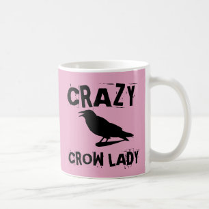 CRAZY CROW LADY COFFEGS MUGS KAFFEETASSE
