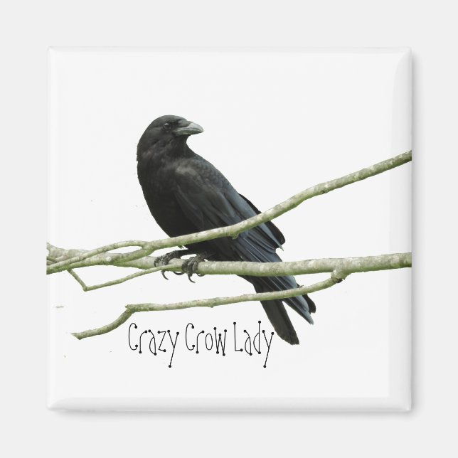 Crazy Crow Lady Magnet (Vorne)