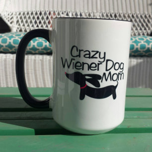 Crazy Dackel Hund Mama Dackel Kaffee Tasse