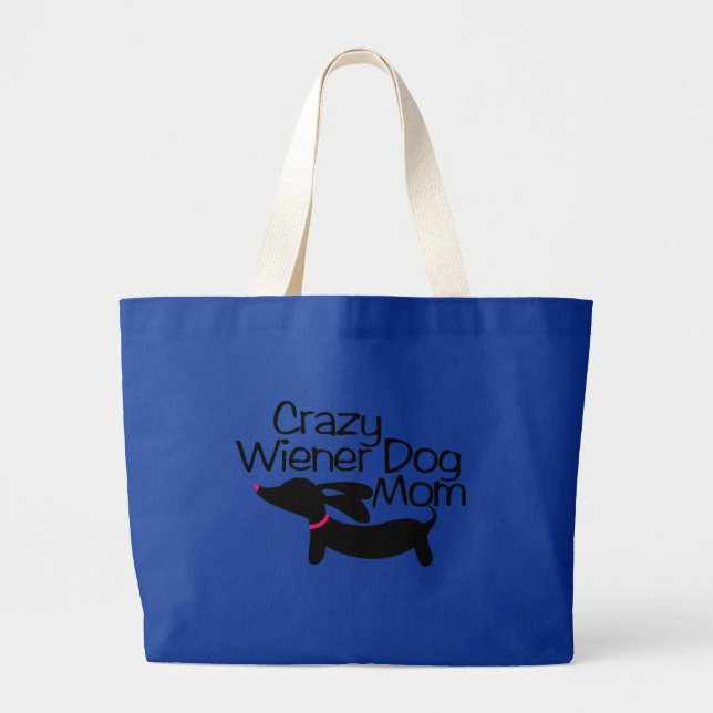 Crazy Dackel Hund Mama Tasche (Vorne)