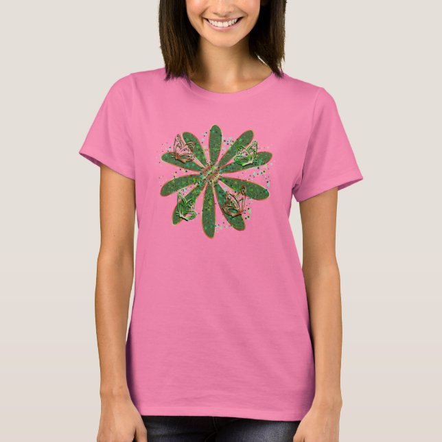 Crazy Daisy ~ Butterfliegen T-Shirt (Vorderseite)