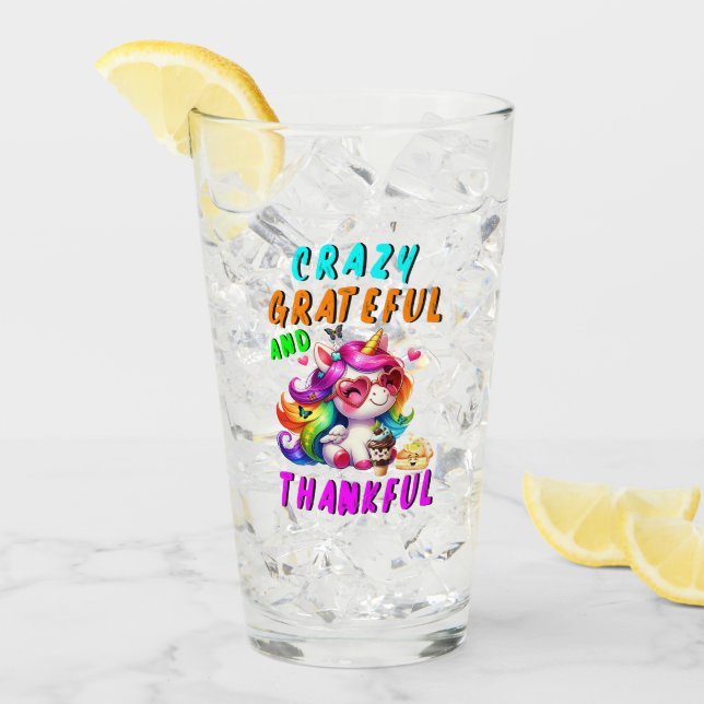 Crazy dankbar und dankbar glas (Vorderseite Ice)