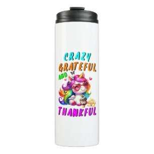 Crazy dankbar und dankbar thermosbecher