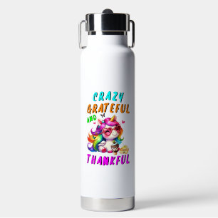 Crazy dankbar und dankbar trinkflasche