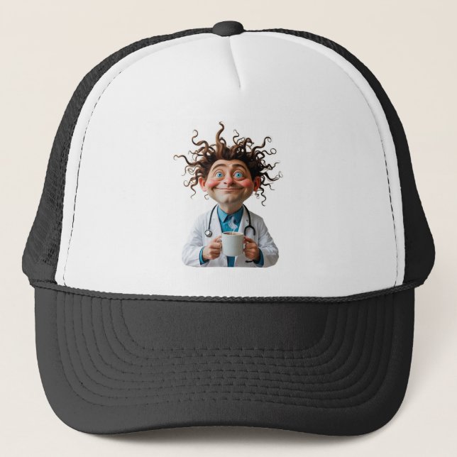 Crazy Doctor Coffee Cap Truckerkappe (Vorderseite)