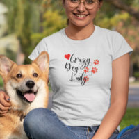 Crazy Dog Lady Heart Paw Prints