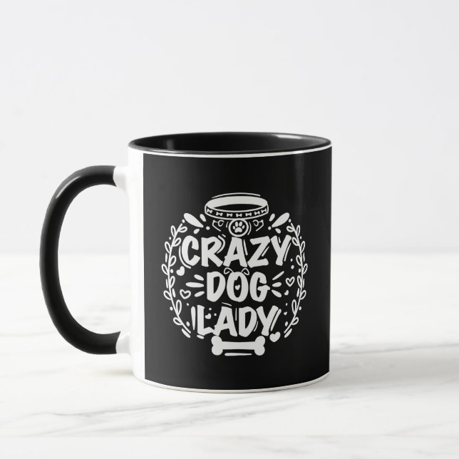 Crazy Dog Lady Mama Tasse (Links)