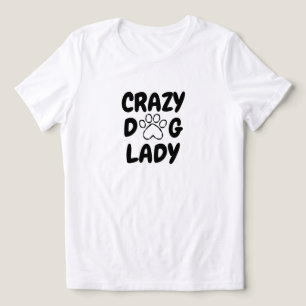 Crazy Dog Lady Typografie T-Shirt - Tri-Blend Shirt