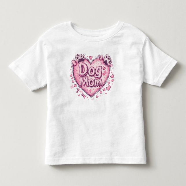 Crazy Dog Mama - spielerisch und kühl Kleinkind T-shirt (Vorderseite)