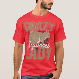 Crazy Eichhörnchen Lady Women Grunge T-Shirt