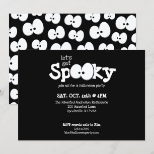 Crazy Eyes Lassen Sie uns verwöhntes Halloween-Par Einladung