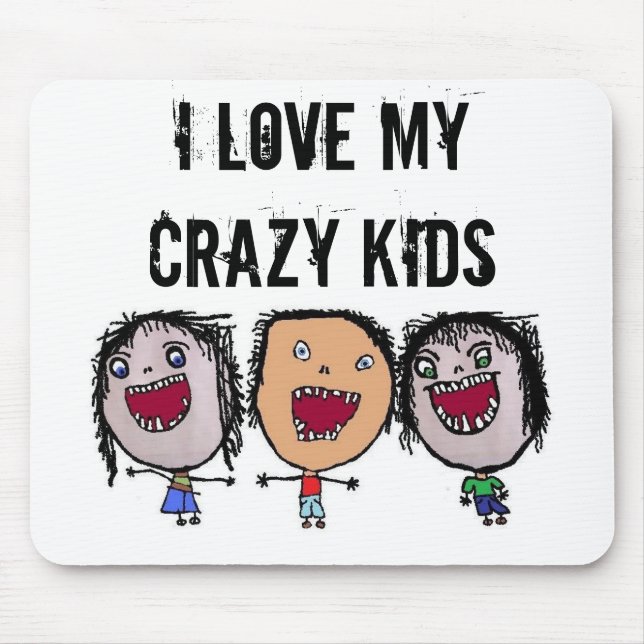 Crazy Face Cartoon Kids Mousepad (Vorne)