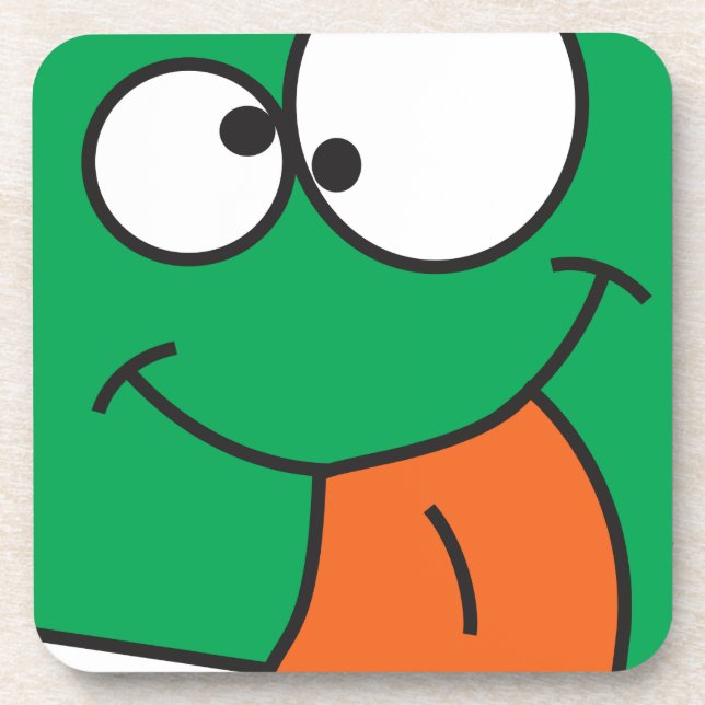 Crazy Face Getränkeuntersetzer (Vorderseite)