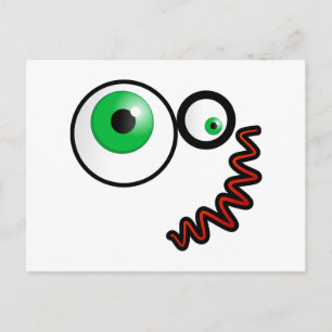 Crazy Face Postkarte