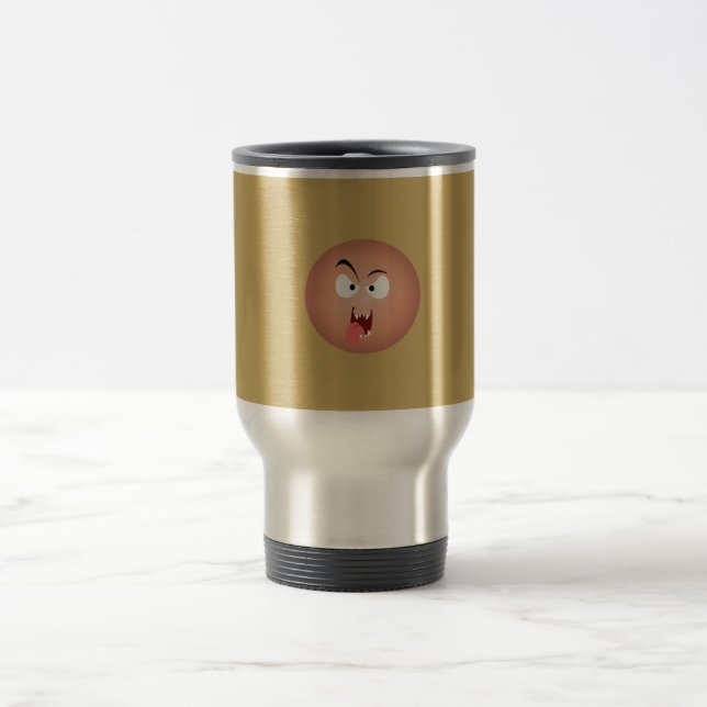 Crazy Face Travel/Pendlerin Tasse (Mittel)