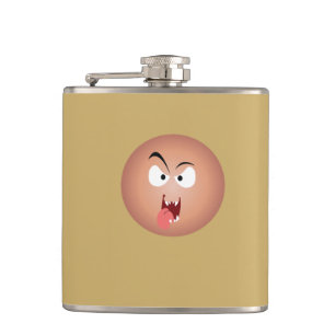 Crazy Face Vinyl Wrapped Flask Flachmann