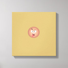 Crazy Face Wrapped Canvas Leinwanddruck