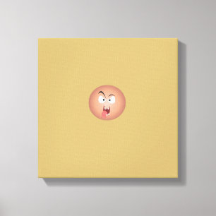 Crazy Face Wrapped Canvas Leinwanddruck