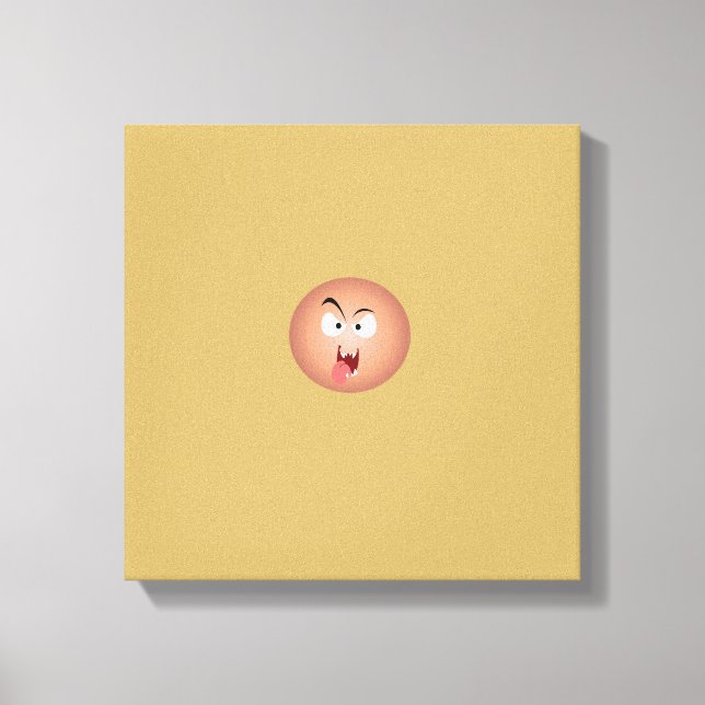 Crazy Face Wrapped Canvas Leinwanddruck (Vorderseite)
