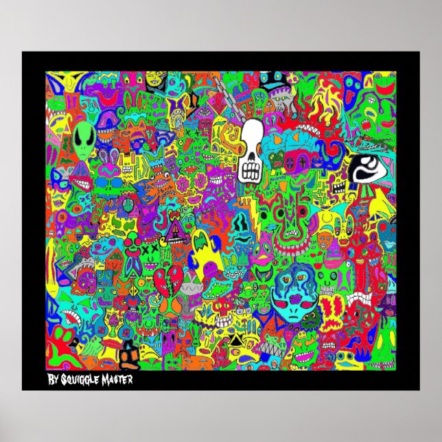 Crazy Faces Poster (Vorne)