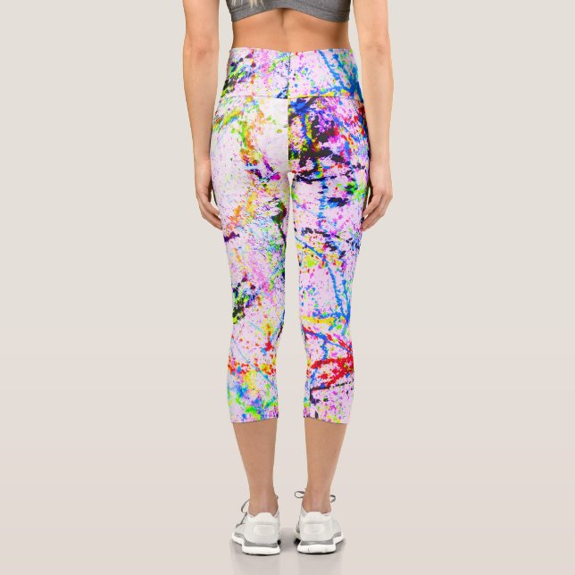Crazy Farben Capri Leggings (Rückseite)