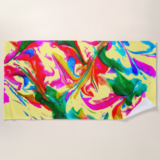 Crazy Farben Strandtuch (Vorderseite)