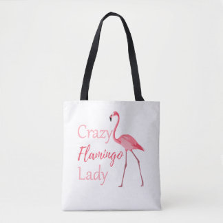 Crazy Flamingo Lady Funny Flamingo Tasche