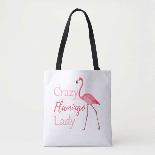 Crazy Flamingo Lady Funny Flamingo Tasche (Vorderseite)