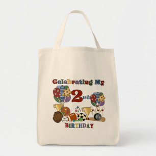 Crazy for Sports 2. Geburtstag T - Shirt und Gesch Tragetasche