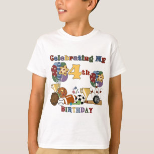 Crazy For Sports 4th Birthday T-shirts et cadeaux
