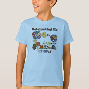 Crazy For Sports 4th Birthday T-shirts et cadeaux