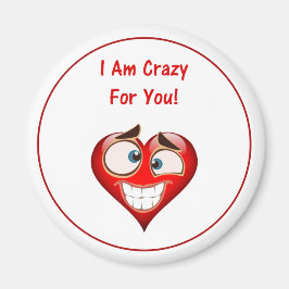 Crazy For You Heart Valentine's Day Magnet
