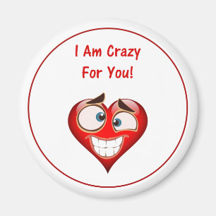 Crazy For You Heart Valentine's Day Magnet