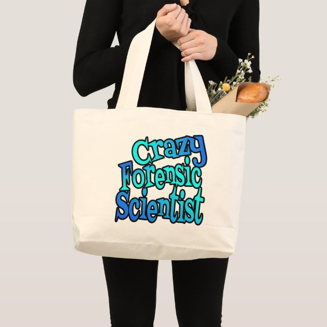 Crazy Forensic Scientist Tote Bag Jumbo Stoffbeutel (Vorderseite (Produkt))