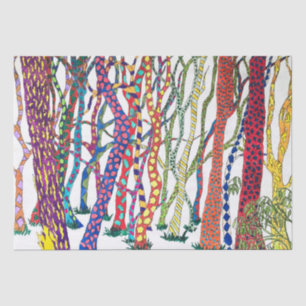 Crazy Forest bunt Spaß glücklich Seidenpapier