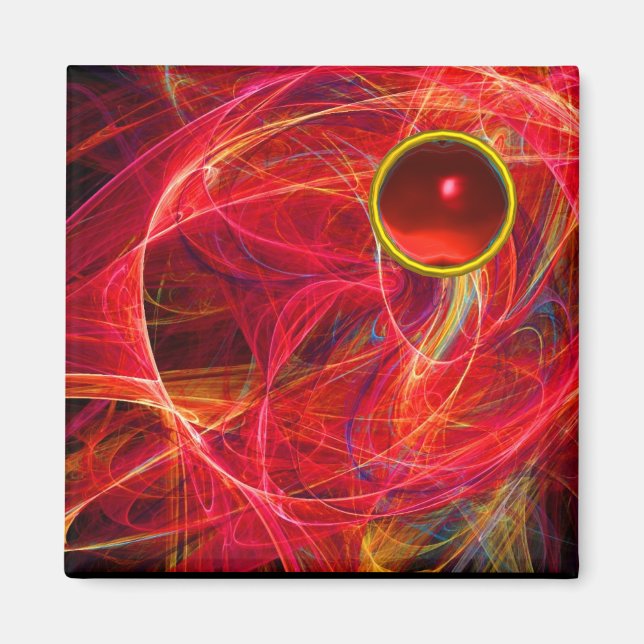 CRAZY FOTON MIT RED RUBY GEMSTONE MAGNET (Vorne)