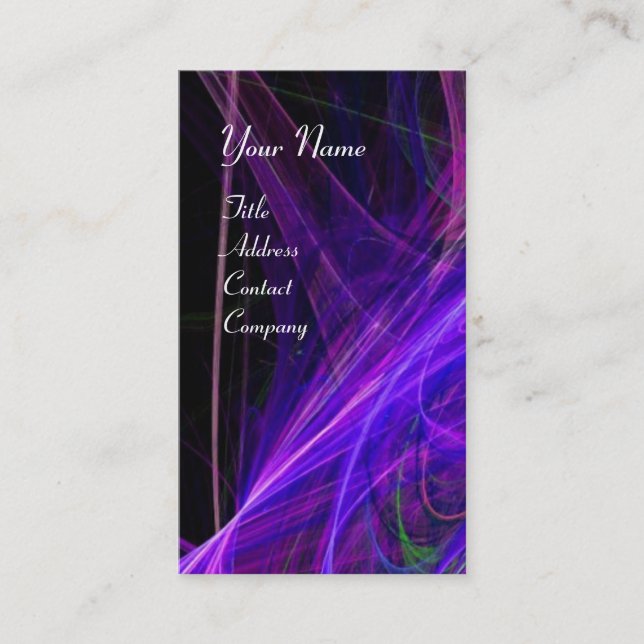 CRAZY FOTON MONOGRAM Edelblau lila Visitenkarte (Vorderseite)