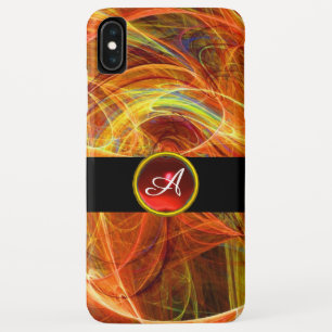 CRAZY FOTON RED RUBY GEM STONE MONOGRAM Case-Mate iPhone HÜLLE