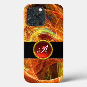 CRAZY FOTON RED RUBY GEM STONE MONOGRAM Case-Mate iPhone HÜLLE