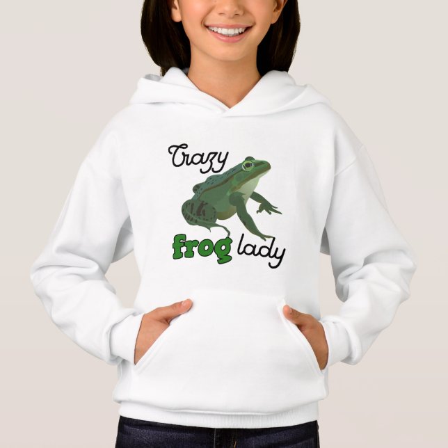 Crazy Frog Lady Frog Liebesgeschenke Hoodie (Vorderseite)
