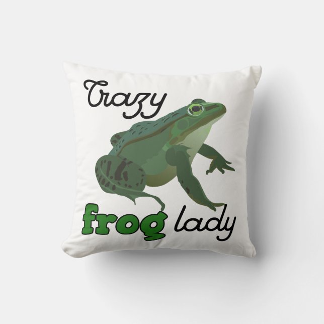 Crazy Frog Lady Frog lover gifts Kissen (Vorderseite)