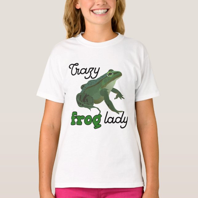 Crazy Frog Lady Frog lover gifts T-Shirt (Vorderseite)